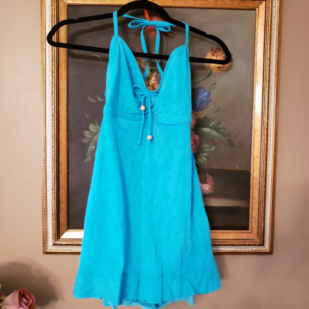 NWT MAINSTREAM Marine blue swimdress bathing suit swim